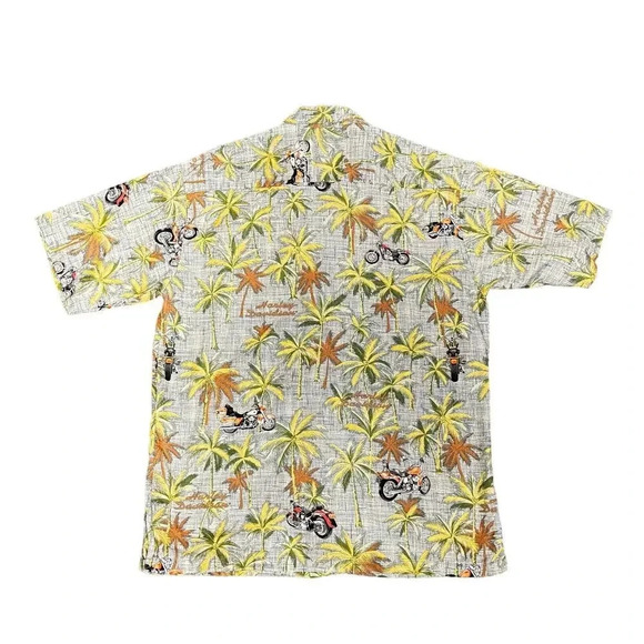 Harley-Davidson Hawaiian Tropical Print Button Down Shirt 100% Cotton Men's L - Picture 6 of 9